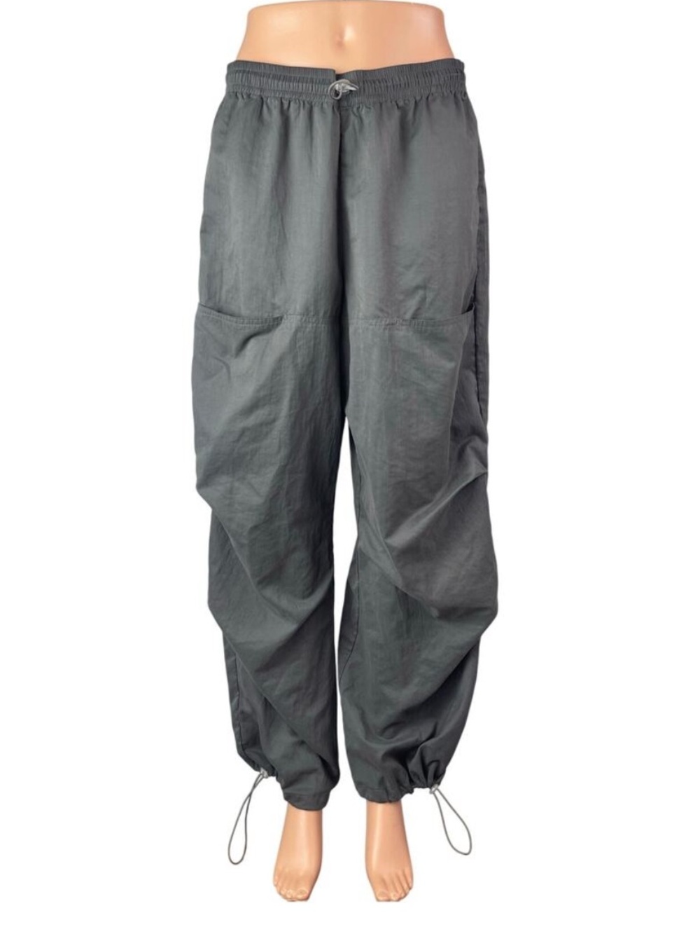 Zara Parachute Cargo Pants Charcoal Gray - Small